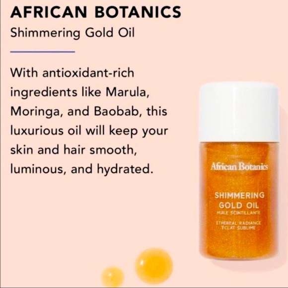 #12 African Botanic Shimmering Gold Body Oil exp 12/24 - Picture 2 of 3